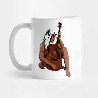 Artistic Guitar Girl Mug